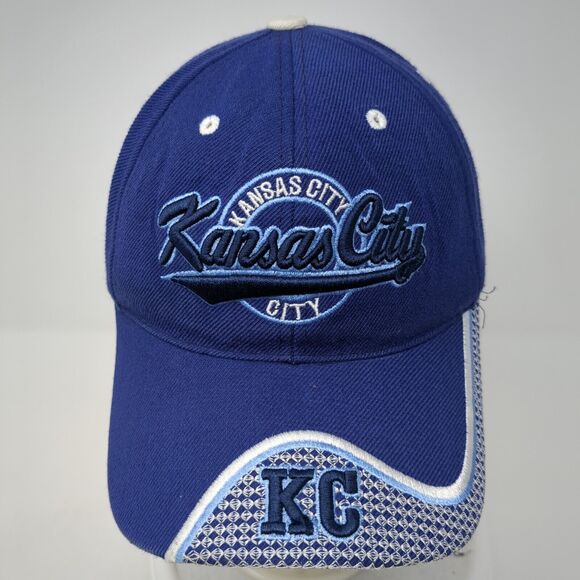 KC Kansas City Strapback Hat Blue One Size Adjustable Embroidered Sam's Cap - Picture 2 of 8
